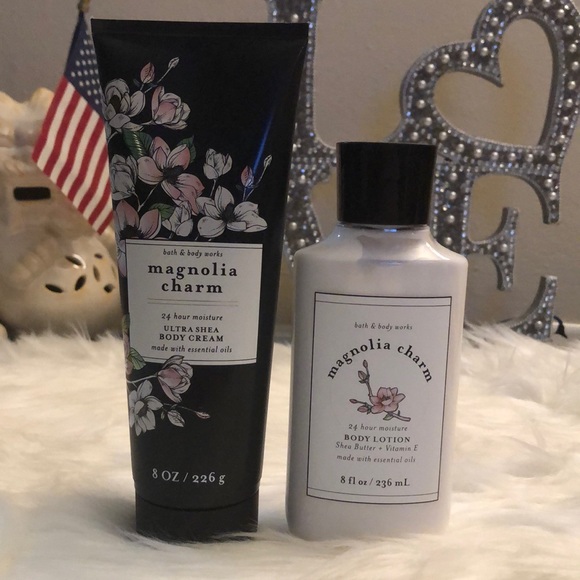 Bath & Body Works Other - NWT Bath & Body Works Magnolia Charm Bundle including Body Cream & Body Lotion